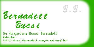 bernadett bucsi business card